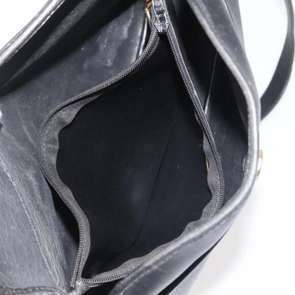 Christian Dior Honeycomb Canvas Shoulder Bag PVC Black Gold Auth SW1569 - Picture 11 of 16